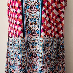 Laundry by Shelli Segal dress sz 12 color block vintage GUC